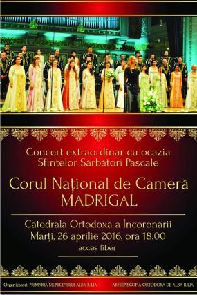 Corul Madrigal va concerta la Alba Iulia