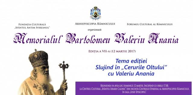 Ediția a VII-a a „Memorialului Bartolomeu Valeriu Anania” va avea loc la Râmnicu Vâlcea