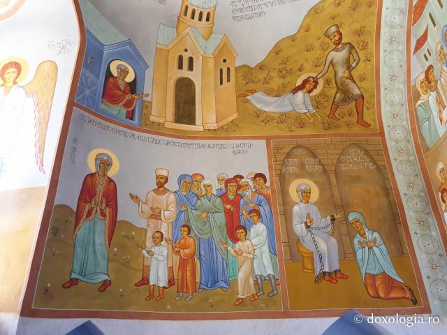 Sfinta Suzana pictată în interiorul Mănăăstirii Metekhi
