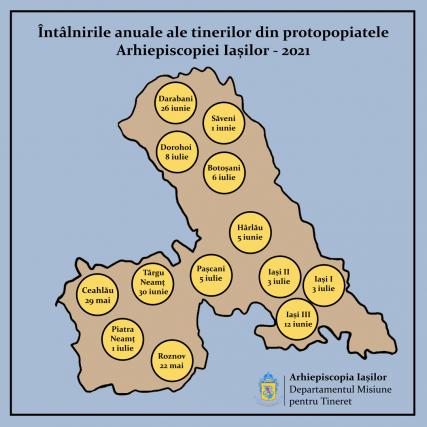 Întâlnirile anuale ale tinerilor din protopopiatele Arhiepiscopiei Iașilor - 2021