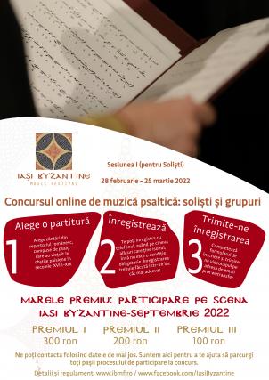 O nouă ediție a Concursului Online de Muzică Psaltică pentru Soliști și Grupuri, organizată de IBMF