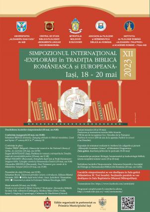 Simpozionul Internațional „Explorări În Tradiţia Biblică Românească Şi Europeană”, ediția a XII-a