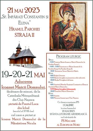 Vizita icoanei Maicii Domnului de la Catedrala Mitropolitană din Cluj în Parohia Straja II