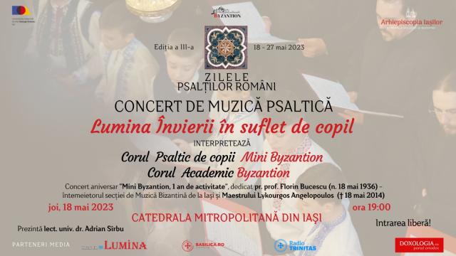 Concert de muzică psaltică, „Lumina Învierii în suflet de copil”