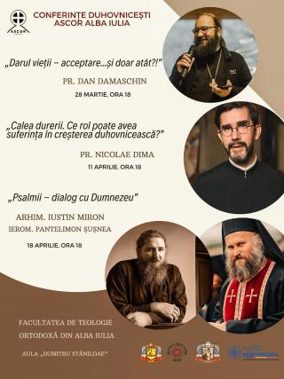 Conferințe duhovnicești în Postul Mare, organizate de ASCOR Alba Iulia