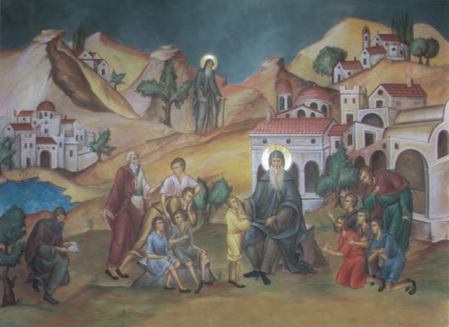 Viaţa Sfântului Cuvios David din Evia în imagini