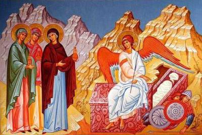 Îngerul vestind Învierea Mântuitorului femeilor mironosițe