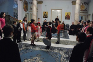 Sceneta „Fiul risipitor“, jucată de copiii Centrului de zi „Sf. Marina“