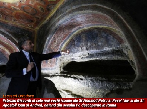Cele mai vechi icoane ale Sf. Ap. Petru si Pavel au fost descoperite în Roma