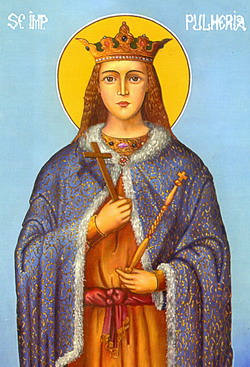 „Enoriașii au mare evlavie la Sf. Pulheria, care din 1834 le este ocrotitoare“ „Enoriașii au mare evlavie la Sf. Pulheria, care din 1834 le este ocrotitoare“