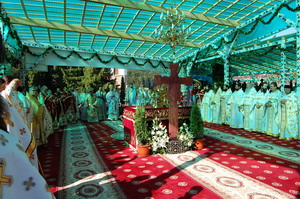 Sfințirea noii biserici a Mănăstirii Pângărați