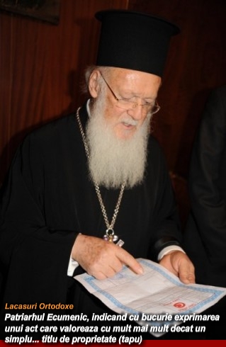 Patriarhia Ortodoxă Ecumenică recunoscută la nivel oficial ca... persoană juridică