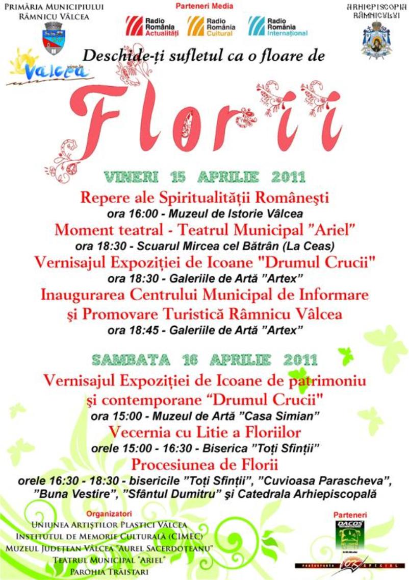 Manifestări cultural-religioase de Florii la Râmnicu Vâlcea