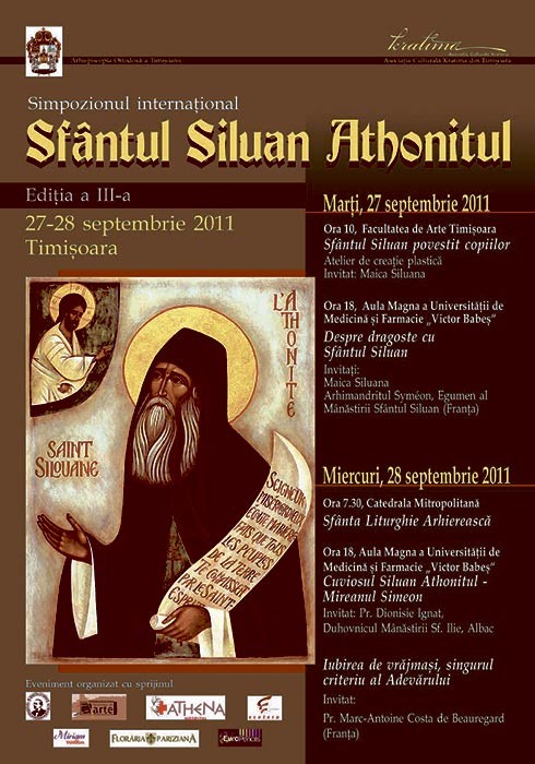 La Timişoara va avea loc un simpozion internaţional dedicat Sf. Siluan Athonitul La Timişoara va avea loc un simpozion internaţional dedicat Sf. Siluan Athonitul