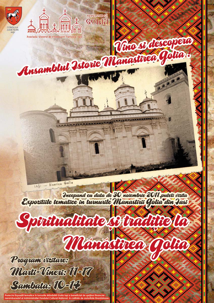 Expoziţii muzeale în turnurile de colţ ale Mănăstirii Golia din Iaşi