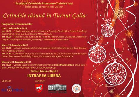 Colindători în Turnul Goliei