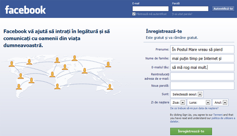 Mai puțin Facebook (sau deloc?) în post
