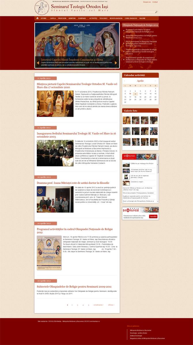 Lansarea siteului Seminarului Teologic Ortodox Liceal din Iaşi