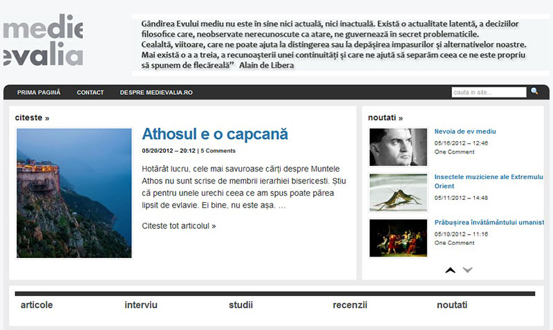 Medievalia.ro, un sait despre trecutul care explică prezentul