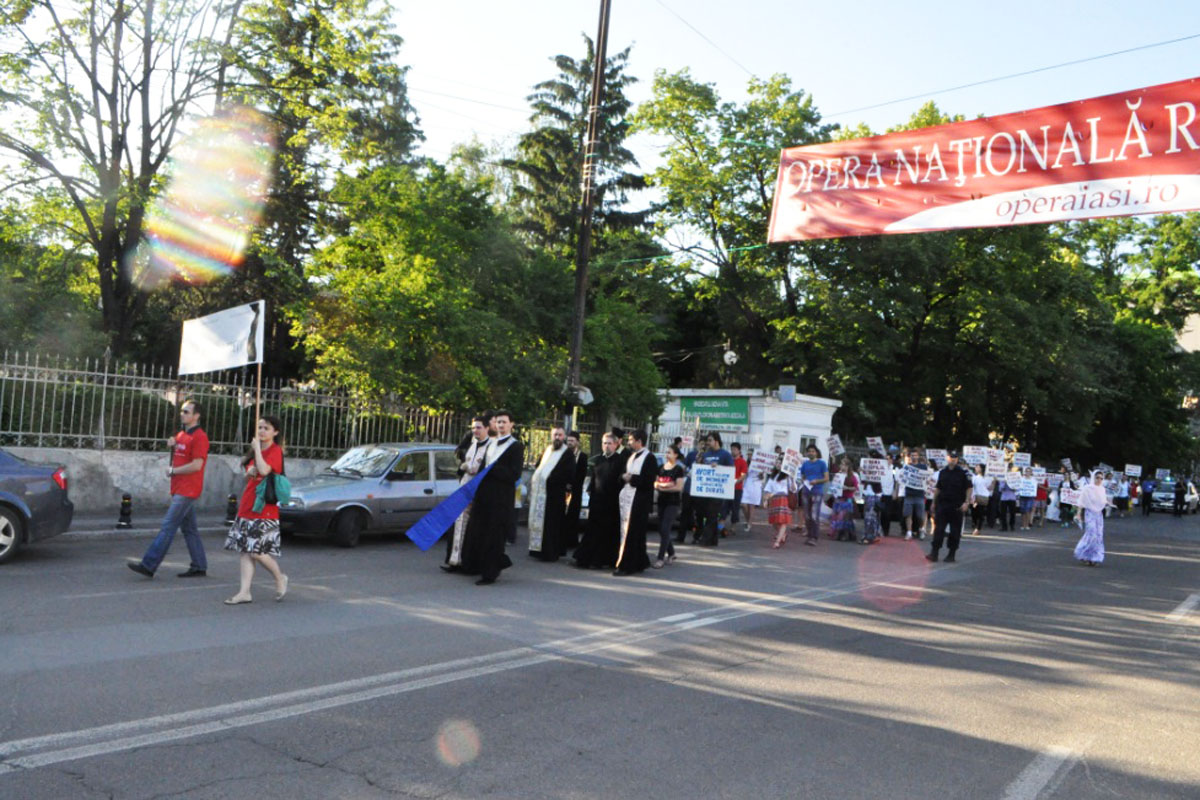 Marş împotriva avortului, la Iaşi