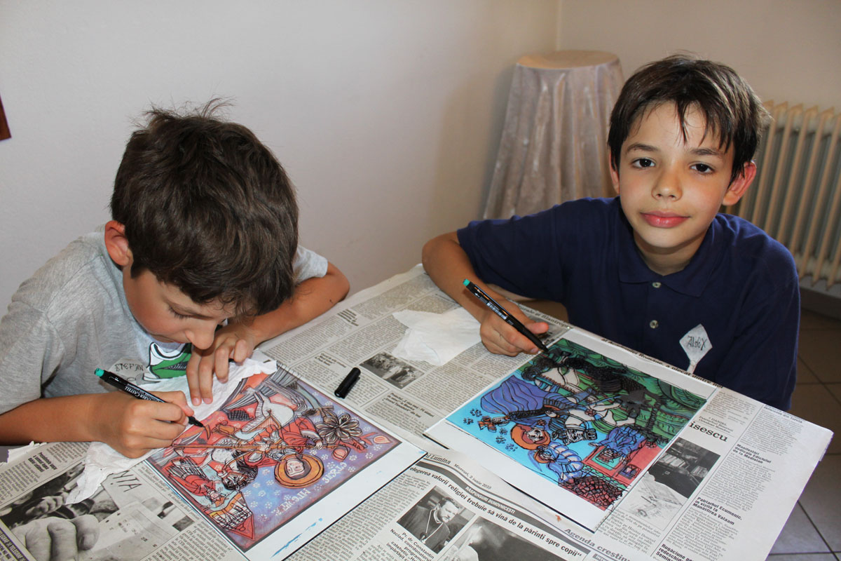 Tabără de pictură în parohia Dumbrava Roşie II