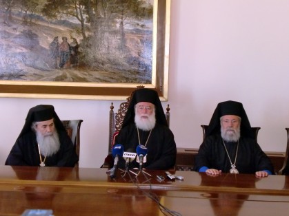 Conferinţa de presă a Întâistătătorilor Bisericilor Ortodoxe din Orientul Mijlociu