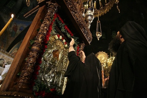 Icoana „Axion Estin” din Athos în Bulgaria