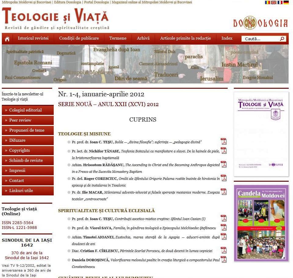 „Teologie şi Viaţă“ - revistă de gândire şi spiritualitate creştină