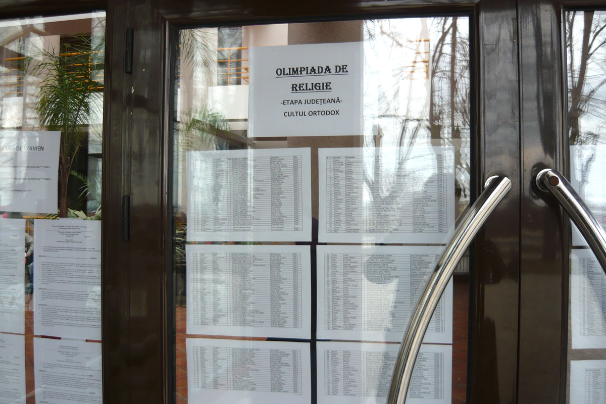 Etapa județeană a Olimpiadei de Religie