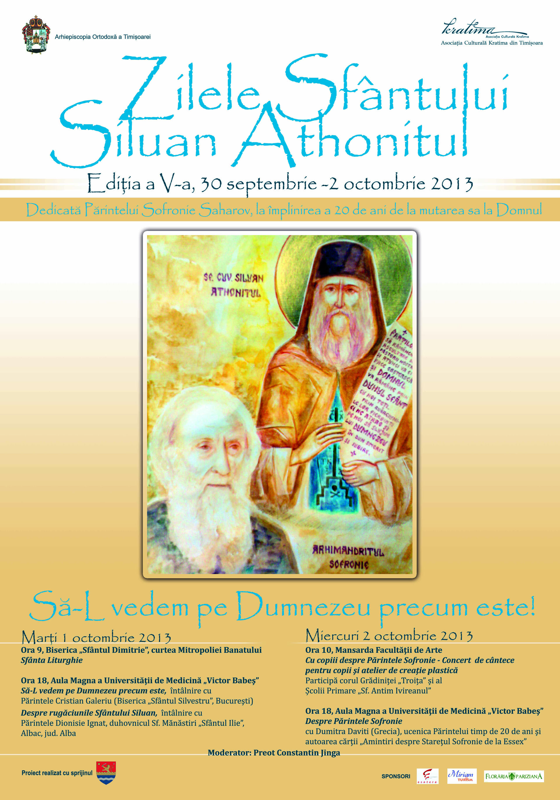 Zilele Sfântului Siluan Athonitul, la Timișoara Zilele Sfântului Siluan Athonitul, la Timișoara
