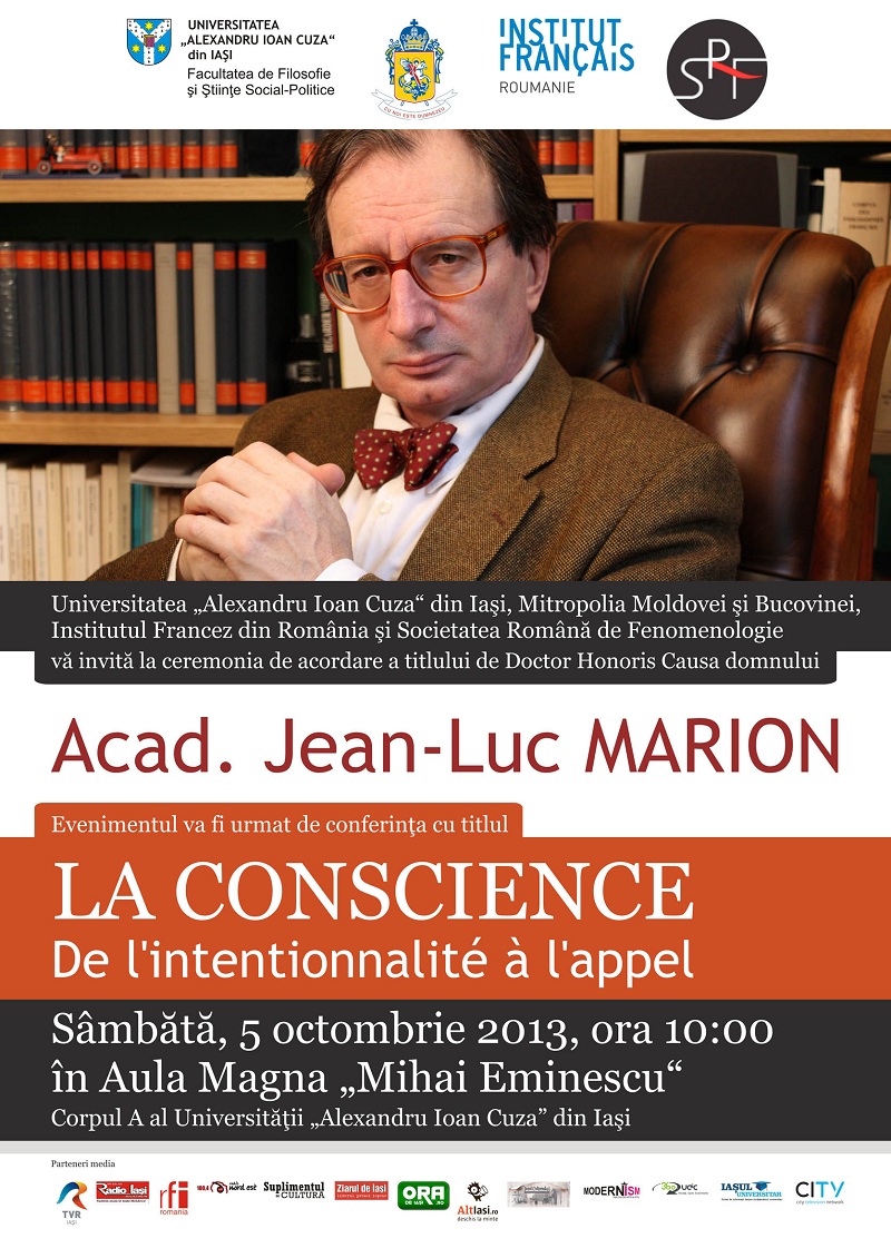 Ceremonia de acordare a titlului de Doctor Honoris Causa domnului acad. Jean-Luc Marion