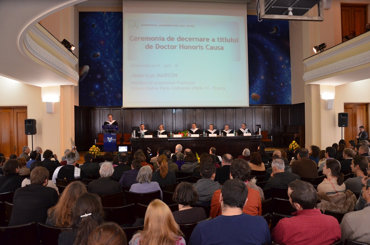 Jean-Luc Marion, „Doctor Honoris Causa” al Universității „Al. I. Cuza” din Iași
