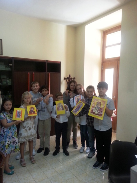 Laborator artistic la școala duminicală de la Fonte Nuova, Italia