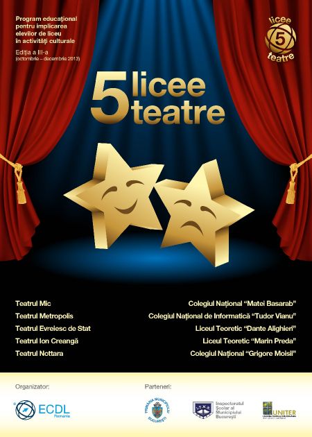 A treia ediție a &quot;5 licee-5 teatre&quot; a început la București
