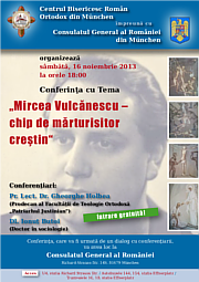 Conferință despre Mircea Vulcănescu la München