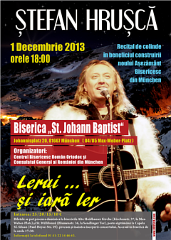 Recital de colinde în beneficiul construirii noului Aşezământ Bisericesc din München