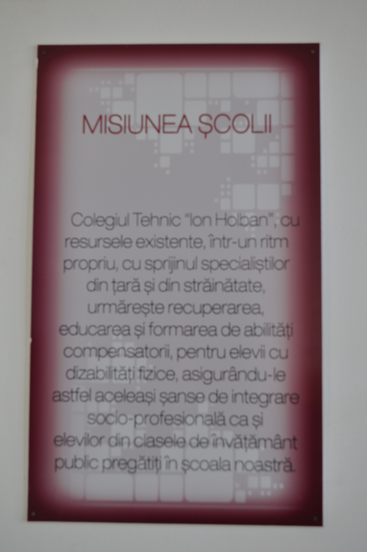 „Datoria noastră este să le netezim drumul copiilor cu deficiențe pentru adaptare și integrare”