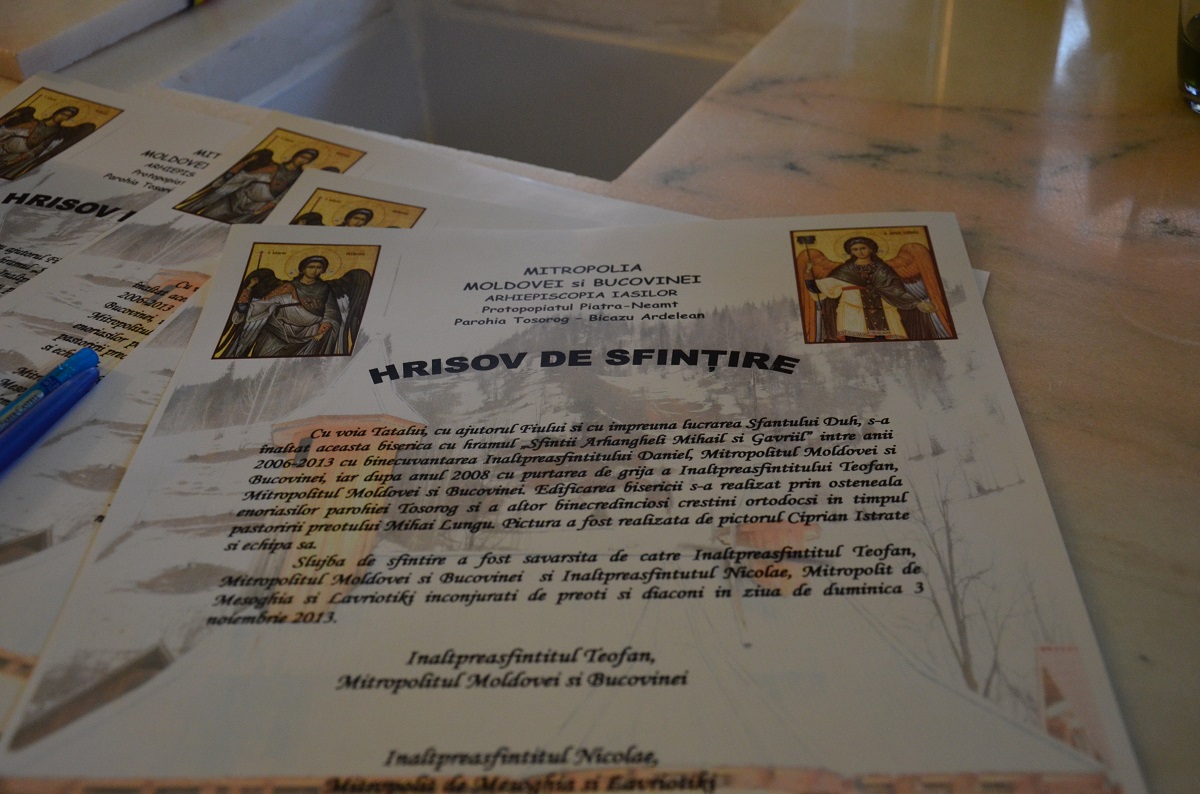 2 mitropoliți, la sfințirea bisericii din Toșorog