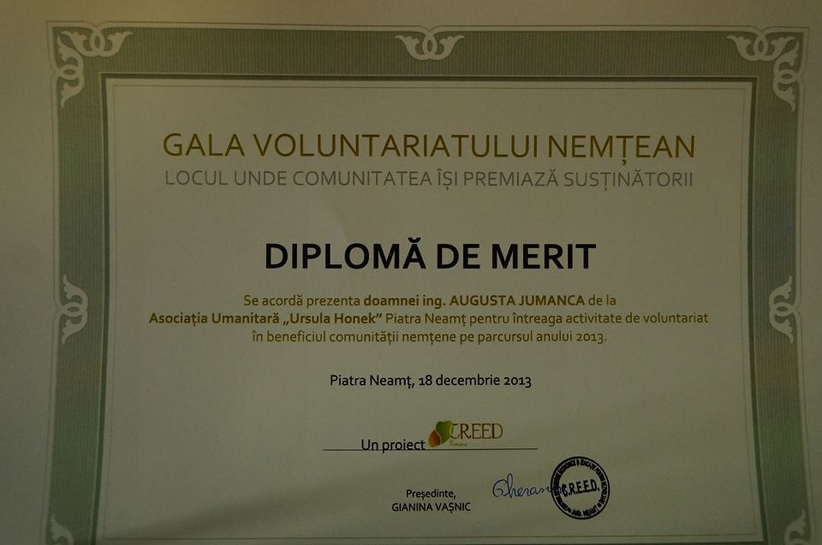 Gala Voluntariatului Nemțean 2013