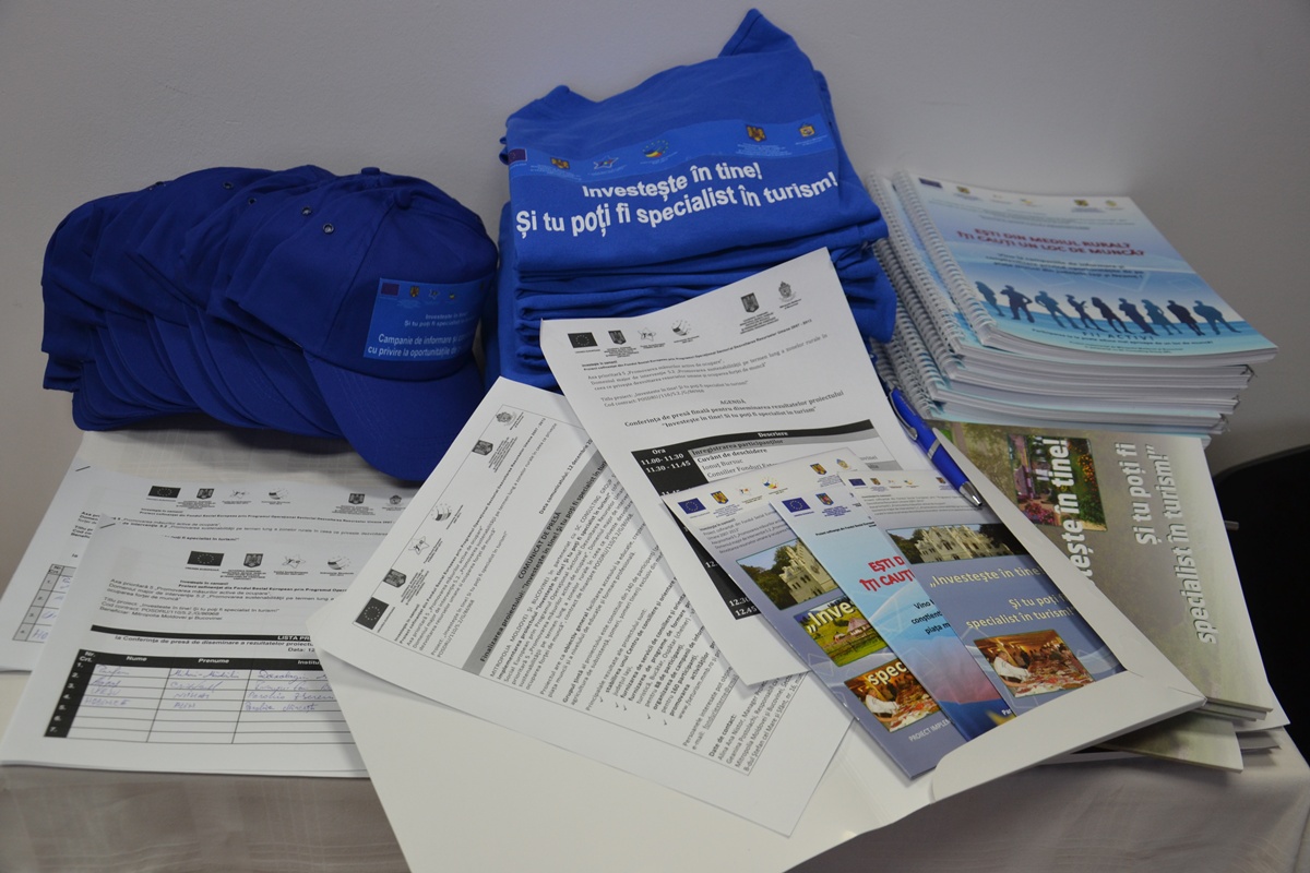 Bilanţul final al proiectului „Investeşte în tine! Şi tu poţi fi specialist în turism!”