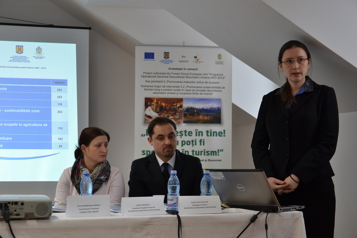 Bilanţul final al proiectului „Investeşte în tine! Şi tu poţi fi specialist în turism!”