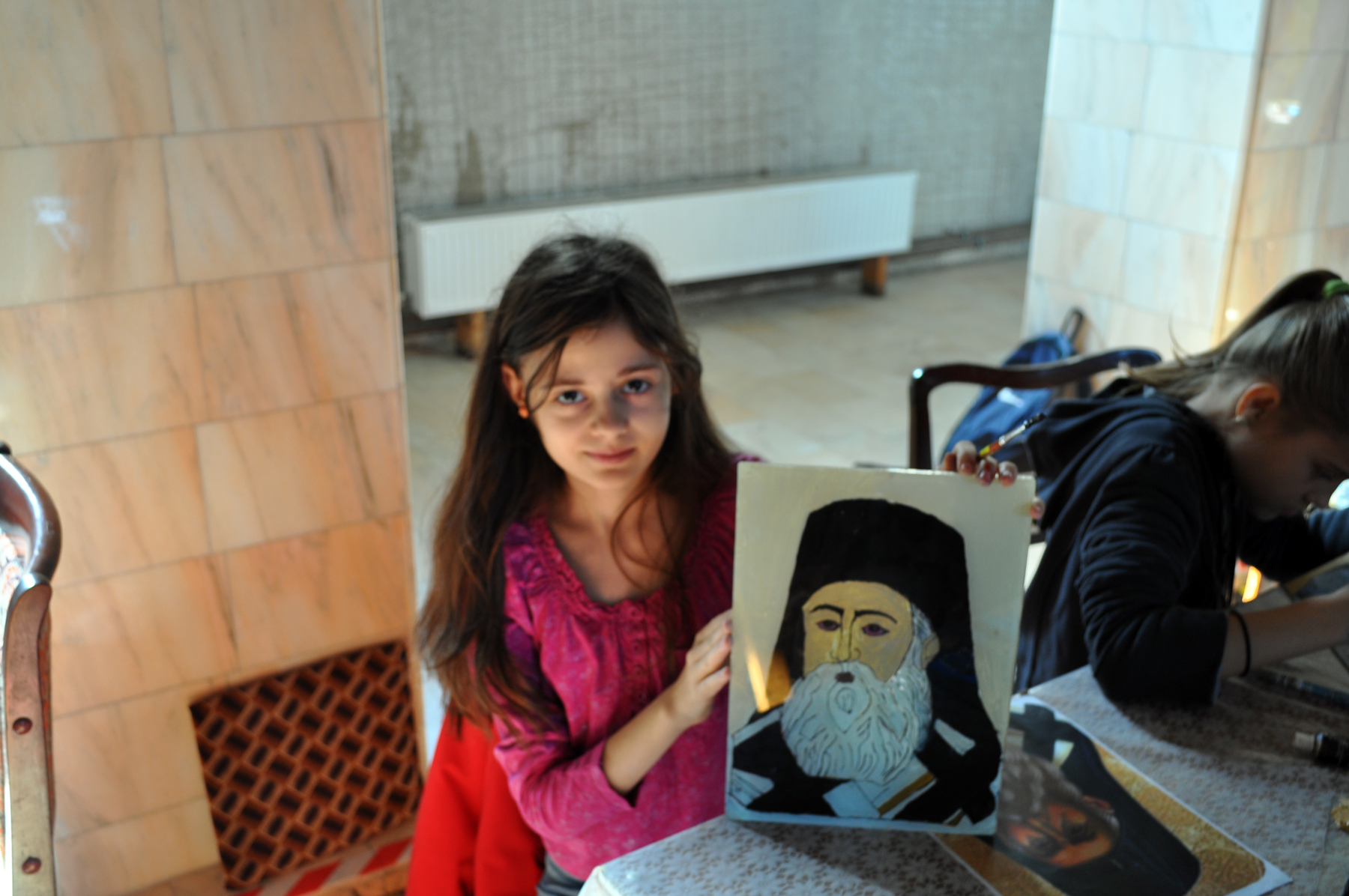 Micii pictori de la Biserica Sfântului Nectarie