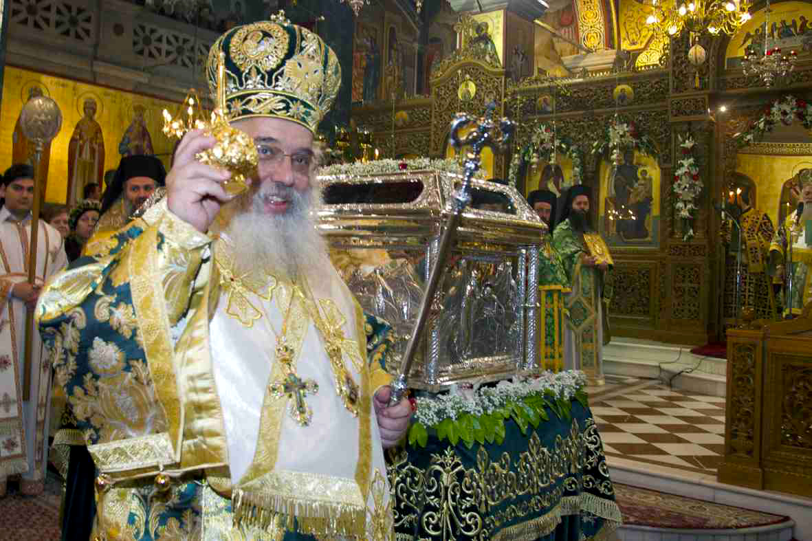 Cinci arhierei la prăznuirea Sfântului Cuvios Antonie cel Nou de la Veria