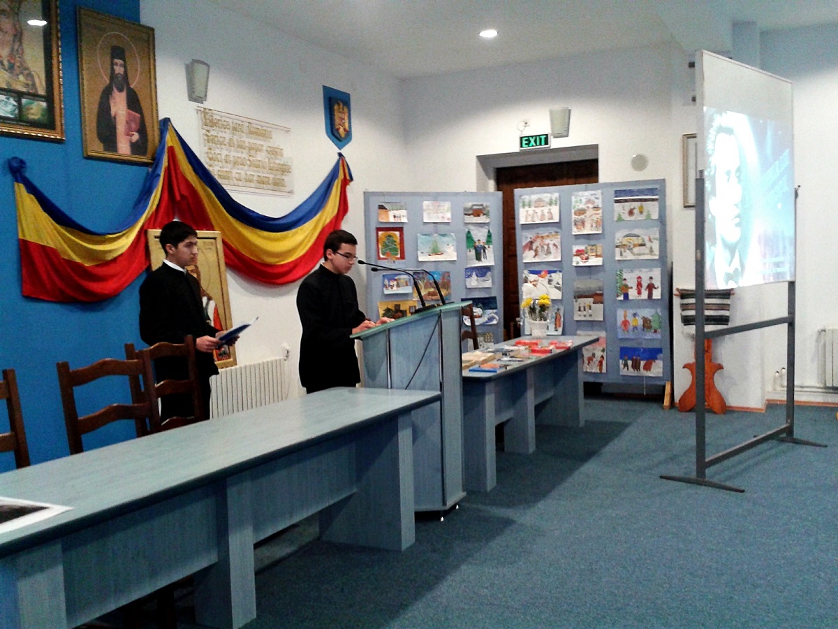 Omagierea lui Mihai Eminescu la Seminarul Teologic de la Mănăstirea Neamț