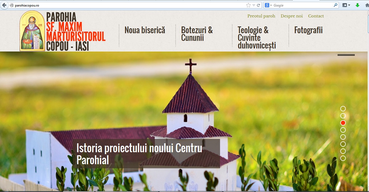 Parohia Munteni-Copou din Iași și-a lansat un nou site