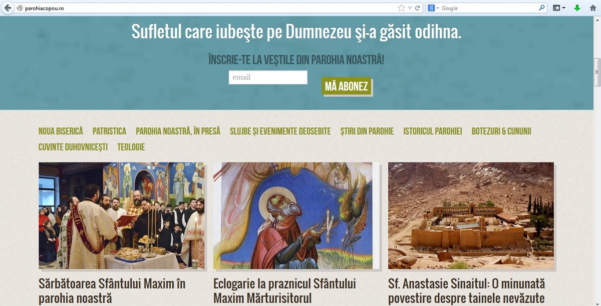 Parohia Munteni-Copou din Iași și-a lansat un nou site