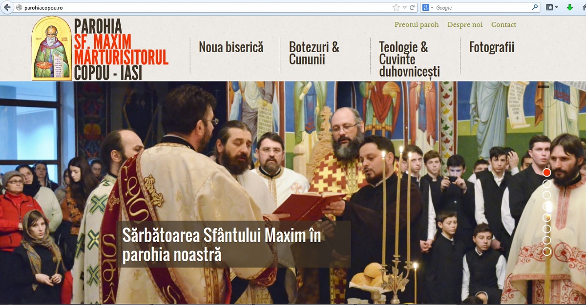 Parohia Munteni-Copou din Iași și-a lansat un nou site