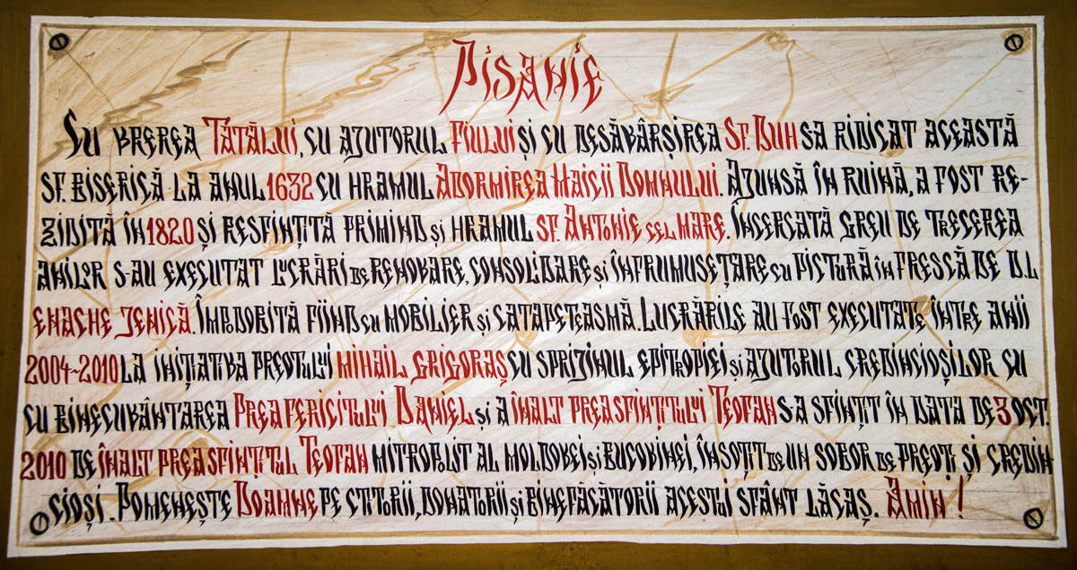 „Vulpe” – biserica blănarilor ieșeni / Foto: Pr. Silviu Cluci „Vulpe” – biserica blănarilor ieșeni