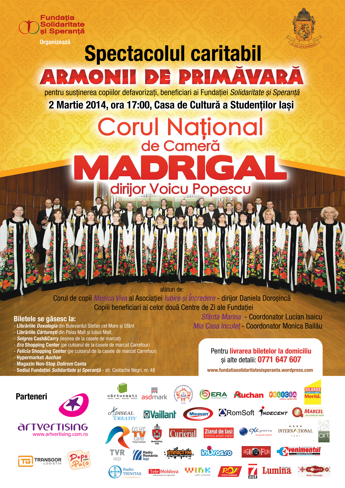 Spectacol caritabil organizat la Iași de Fundația Solidaritate și Speranță