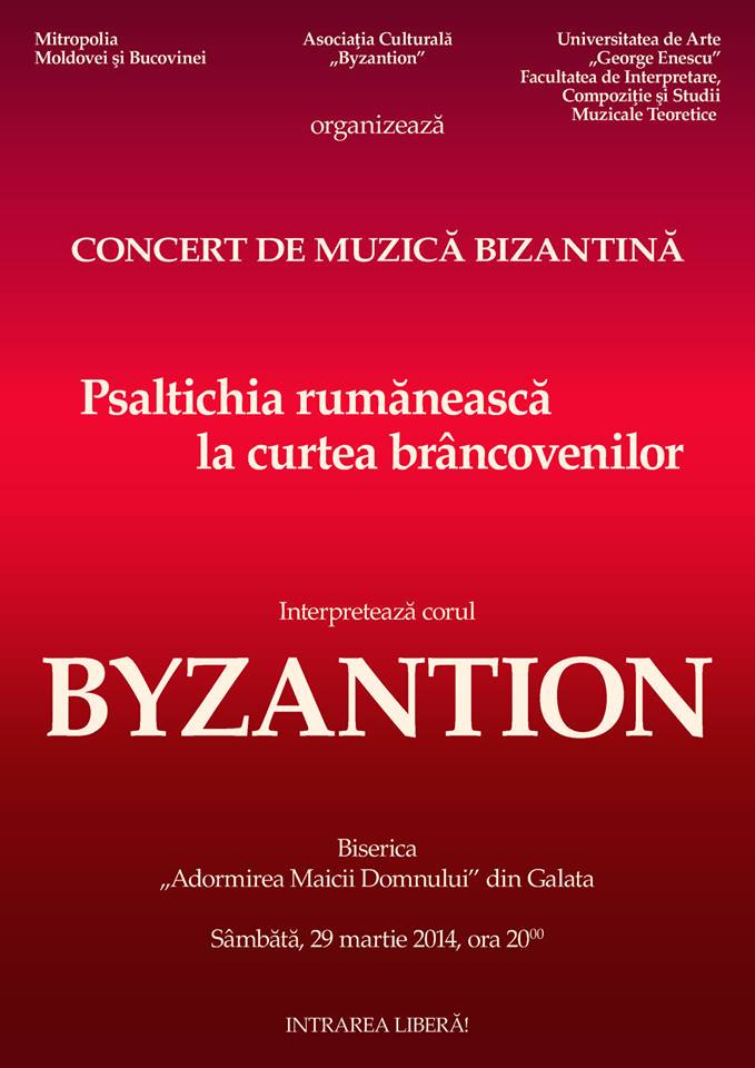 Concert de muzică bizantină la Iaşi